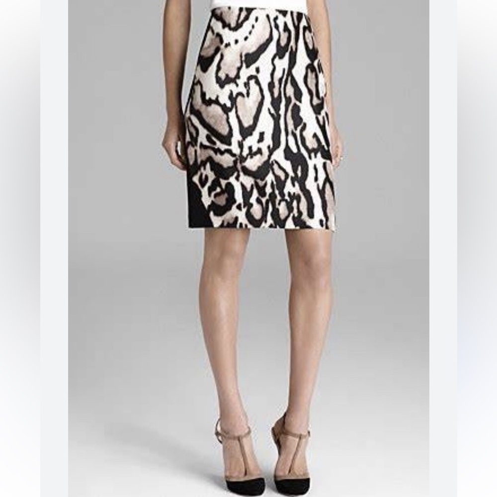 Diane Von Furstenberg Leopard Print Pencil Skirt